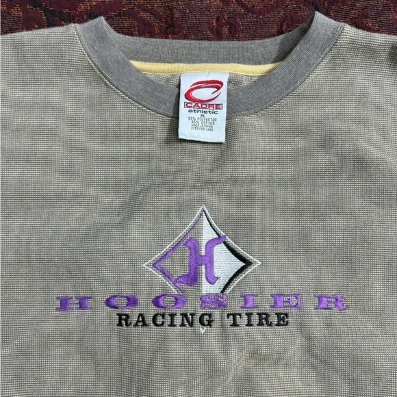 90s Hoosier Racing Tire Embroidered Boxy Crewneck - Picture 2 of 5
